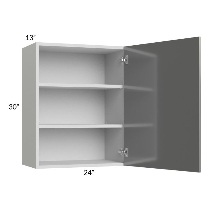 Milan Grey Gloss 24x30 Wall Cabinet (1 door)