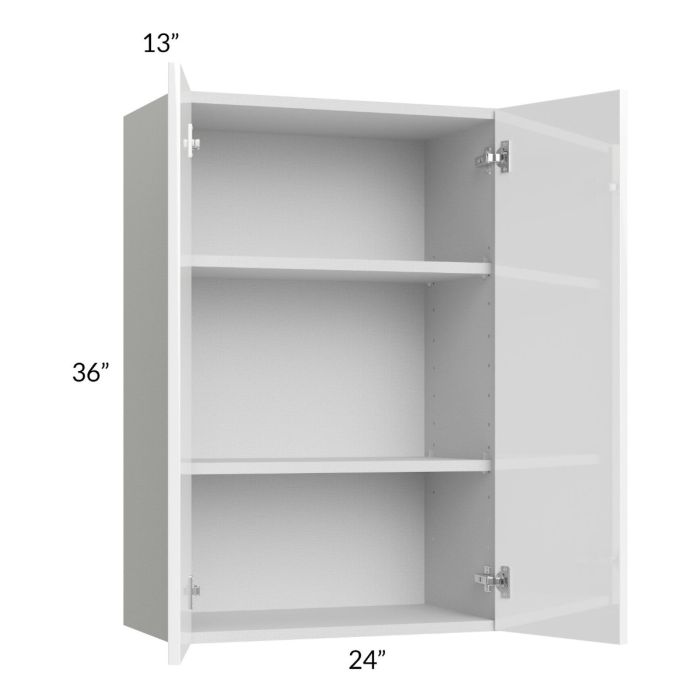 Milan White Gloss 24x36 Wall Cabinet