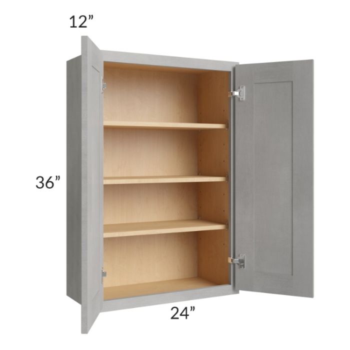 Gramercy Grey Mist 24x36 Wall Cabinet