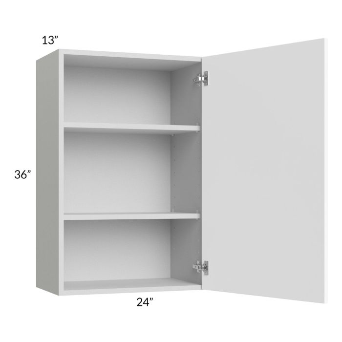 Milan White Matte 24x36 Wall Cabinet (1 door)