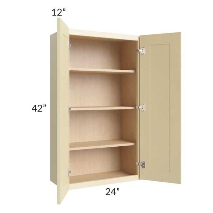 Phoenix Cream Glaze 24x42 Wall Cabinet