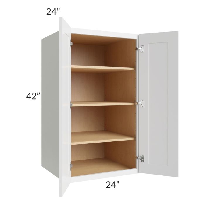 Stratton White Shaker 24x42x24 Pantry Wall Cabinet
