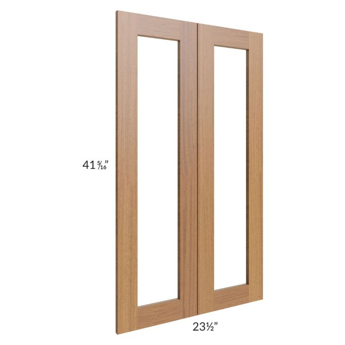 Artisan Walnut Shaker 24x42 Glass Door Only with Glass Included