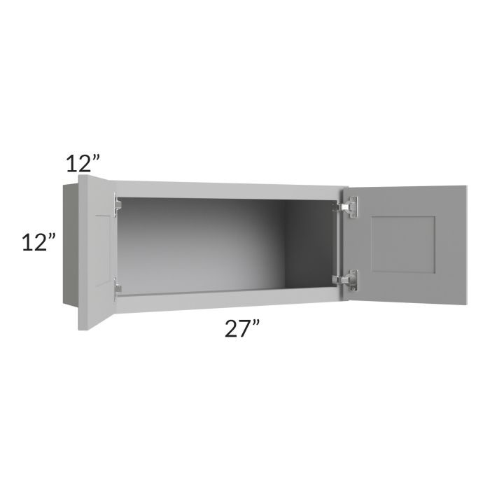 Pewter Grey Shaker 27x12 Wall Cabinet