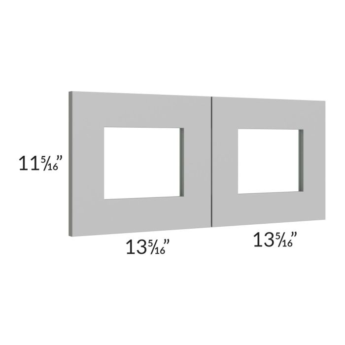 Pewter Grey Shaker 30x12 Glass Door Only with Glass Included