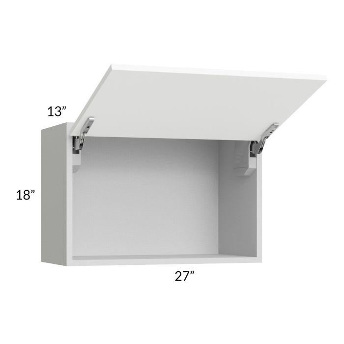 Milan White Matte 27x18 Lift-Up Door Wall Cabinet