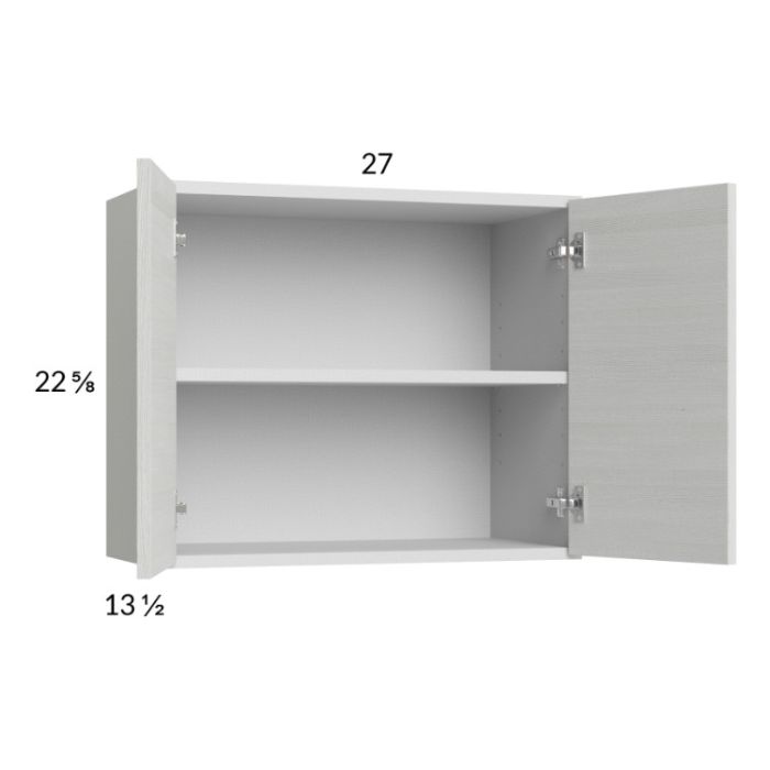 Euro White Grain 27x22-5/8 Wall Cabinet