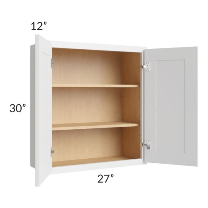 Stratus White 27x30 Wall Cabinet