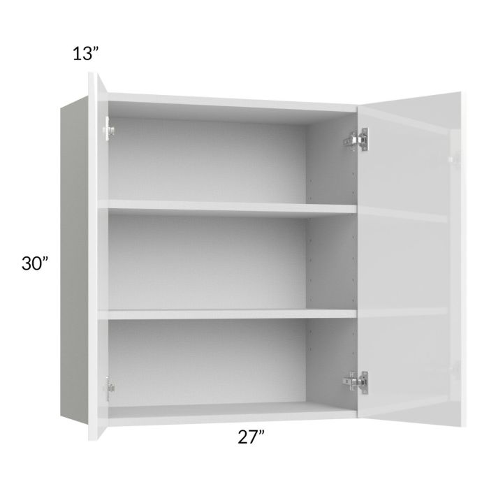 Milan White Gloss 27x30 Wall Cabinet