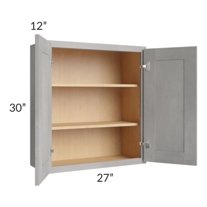 Gramercy Grey Mist 27x30 Wall Cabinet