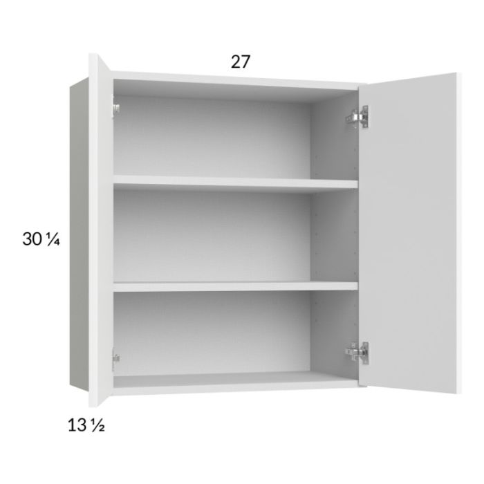 Euro Gloss White 27x30-1/4 Wall Cabinet