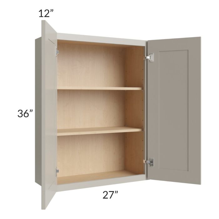 Stratton Light Grey Shaker 27x36 Wall Cabinet