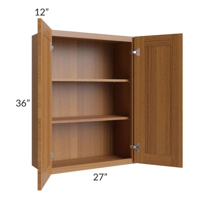 Artisan Walnut Shaker 27x36 Wall Cabinet