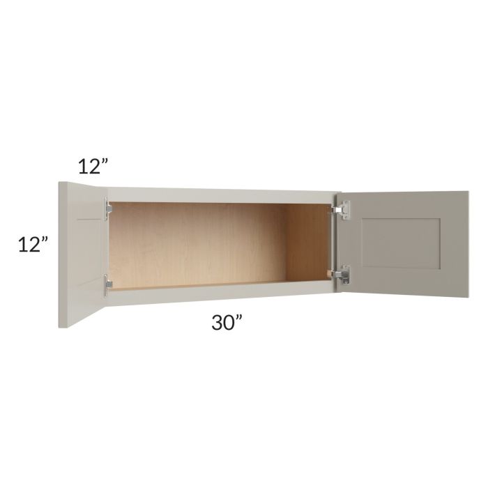 Stratton Light Grey Shaker 30x12 Wall Cabinet