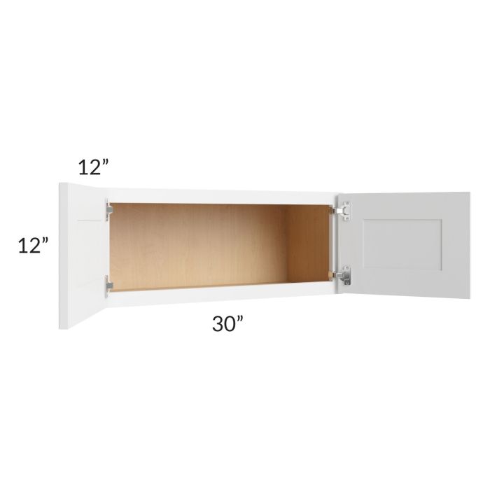 Alpine White Shaker 30x12 Wall Cabinet 