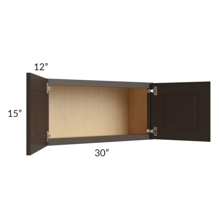 Southport Espresso Shaker 30x15 Wall Cabinet