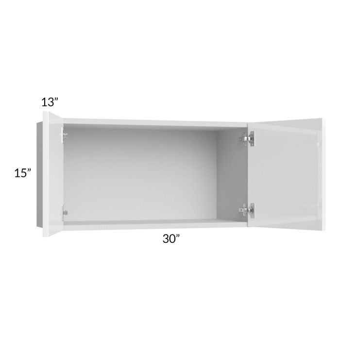 Milan White Gloss 30x15 Wall Cabinet