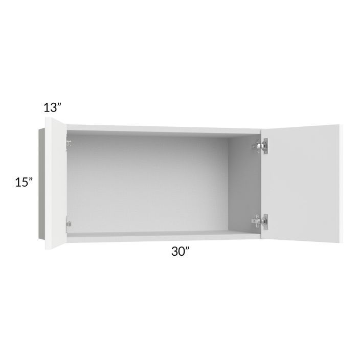 Milan White Matte 30x15 Wall Cabinet