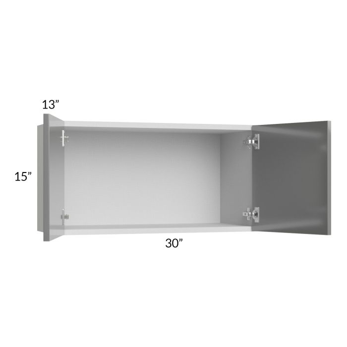 Milan Grey Gloss 30x15 Wall Cabinet