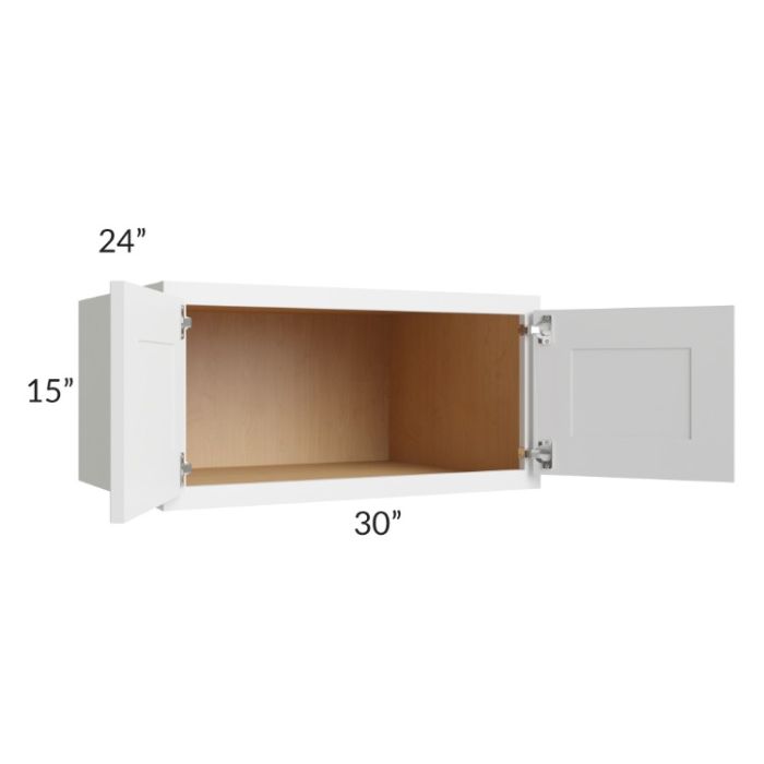 Stratus White 30x15x24 Wall Cabinet