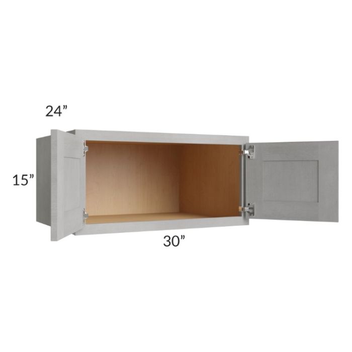 Gramercy Grey Mist 30x15x24 Wall Cabinet