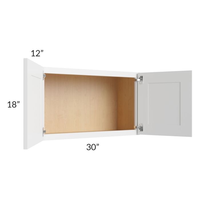 Stratton White Shaker 30x18 Wall Cabinet