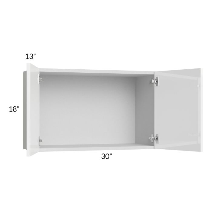 Milan White Gloss 30x18 Wall Cabinet