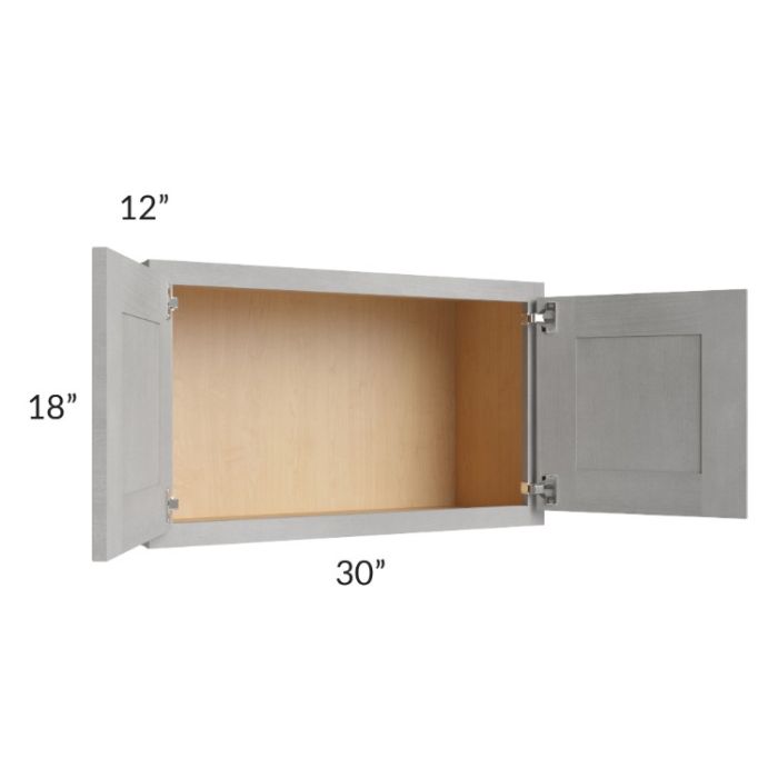 Gramercy Grey Mist 30x18 Wall Cabinet