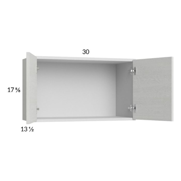 Euro White Grain 30x17-5/8 Wall Cabinet