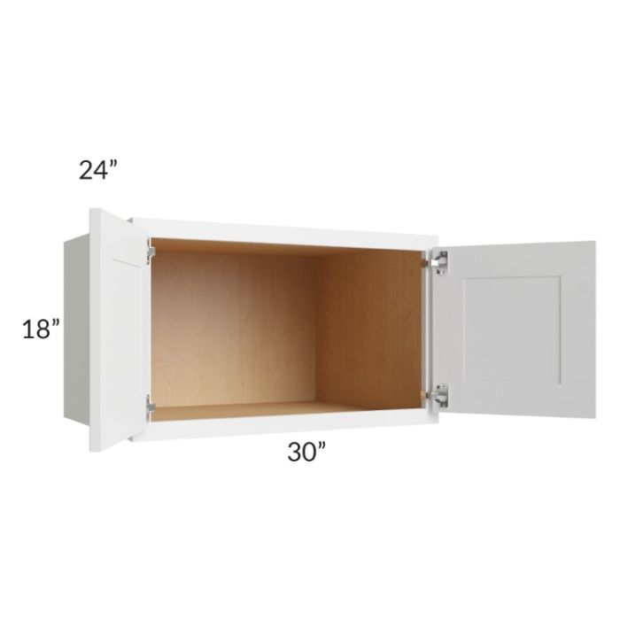 Stratus White 30x18x24 Wall Cabinet