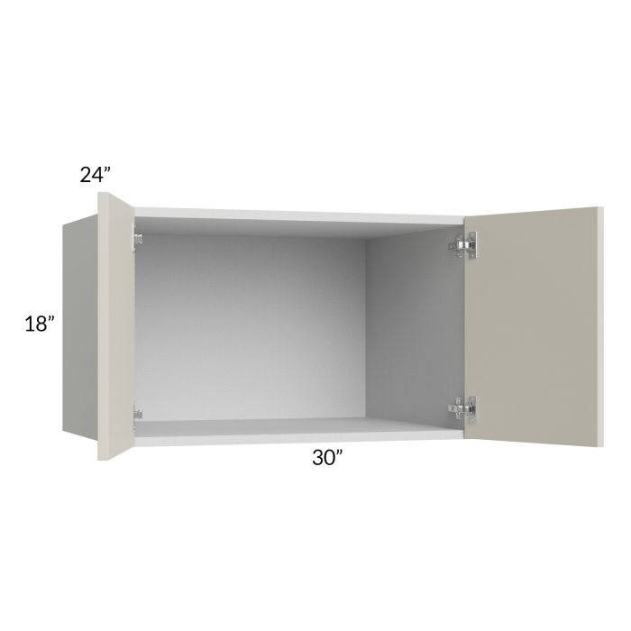 Milan Beige Matte 30x18x24 Wall Cabinet