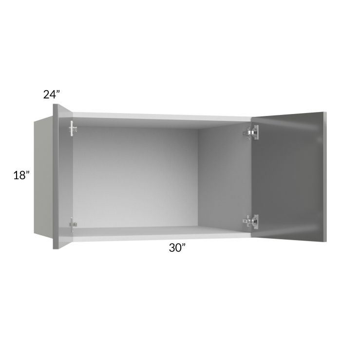 Milan Grey Gloss 30x18x24 Wall Cabinet