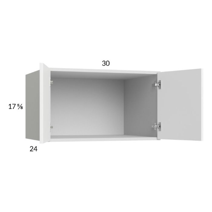 Euro Gloss White 30x17-5/8x24 Wall Cabinet