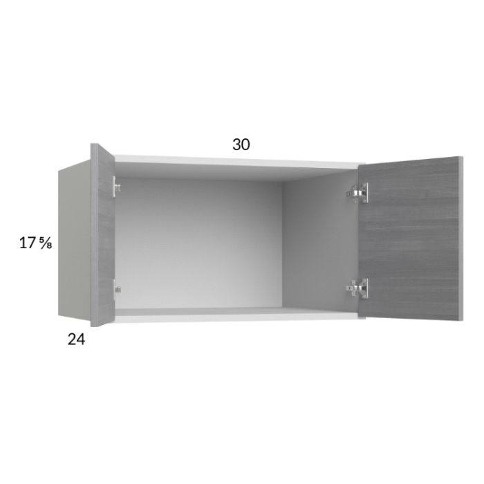 Euro Grey 30x17-5/8x24 Wall Cabinet