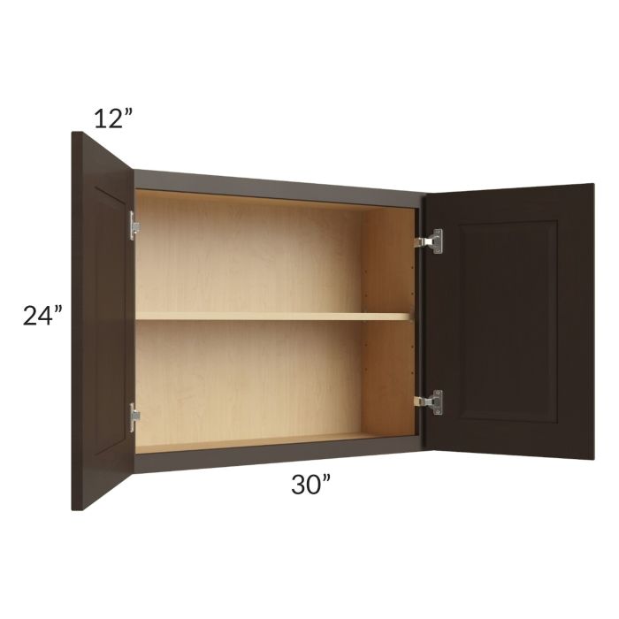 Southport Espresso Shaker 30x24 Wall Cabinet