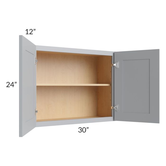 Asheville Grey Shaker 30x24 Wall Cabinet