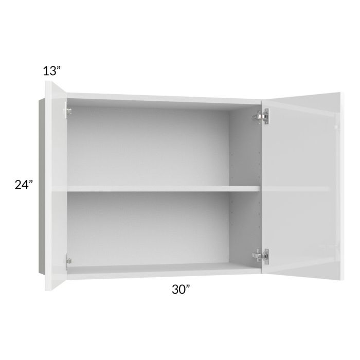 Milan White Gloss 30x24 Wall Cabinet
