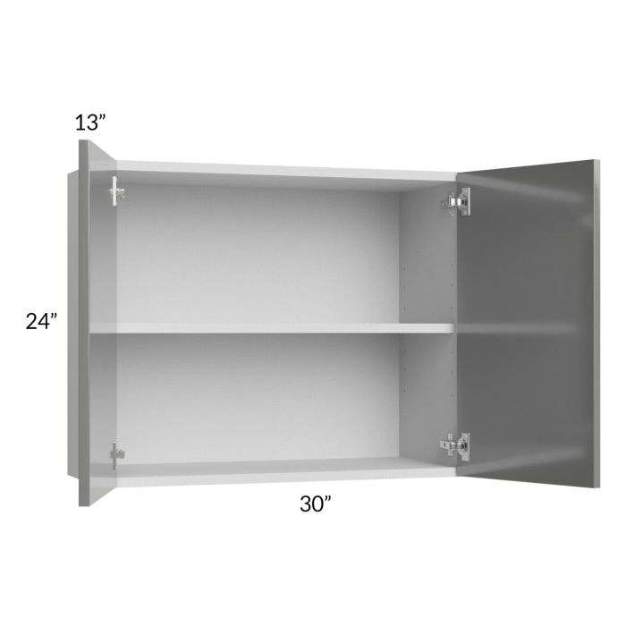 Milan Grey Gloss 30x24 Wall Cabinet