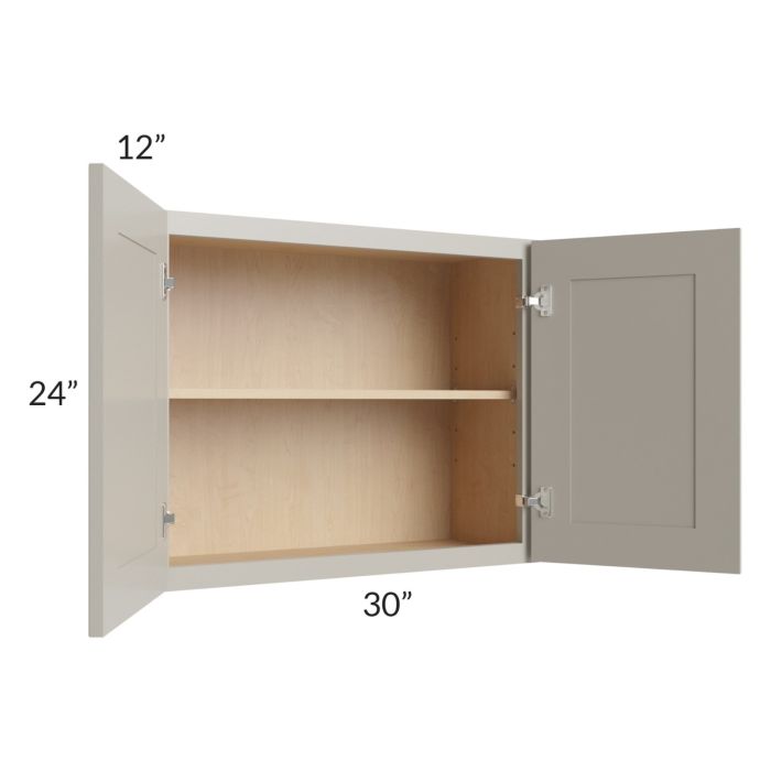 Stratton Light Grey Shaker 30x24 Wall Cabinet