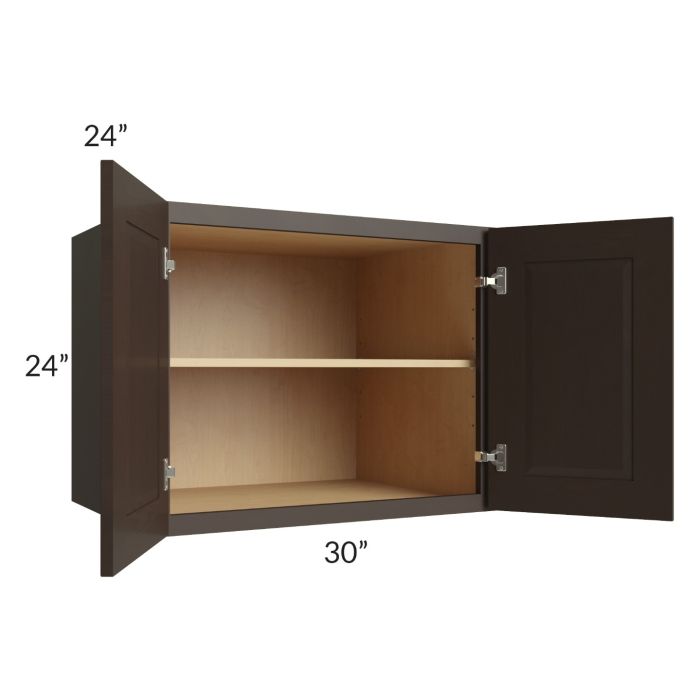 Southport Espresso Shaker 30x24x24 Wall Cabinet
