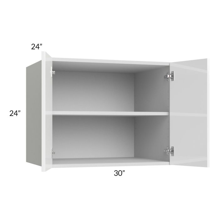 Milan White Gloss 30x24x24 Wall Cabinet