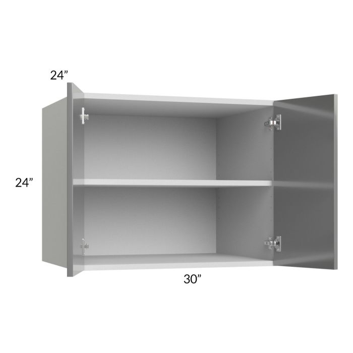 Milan Grey Gloss 30x24x24 Wall Cabinet