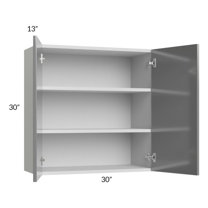 Milan Grey Gloss 30x30 Wall Cabinet