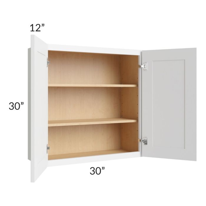 Alpine White Shaker 30x30 Wall Cabinet