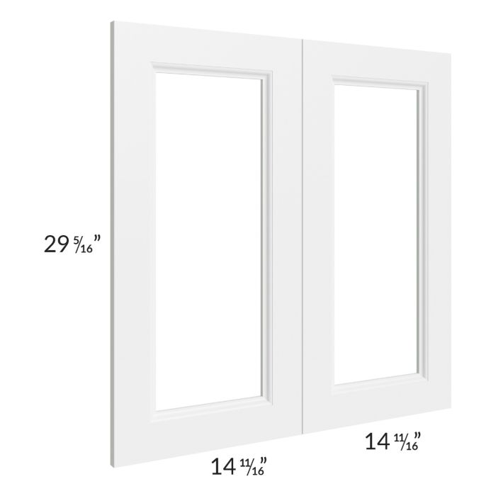 Providence White 30x30 Glass Door Only with Glass Included