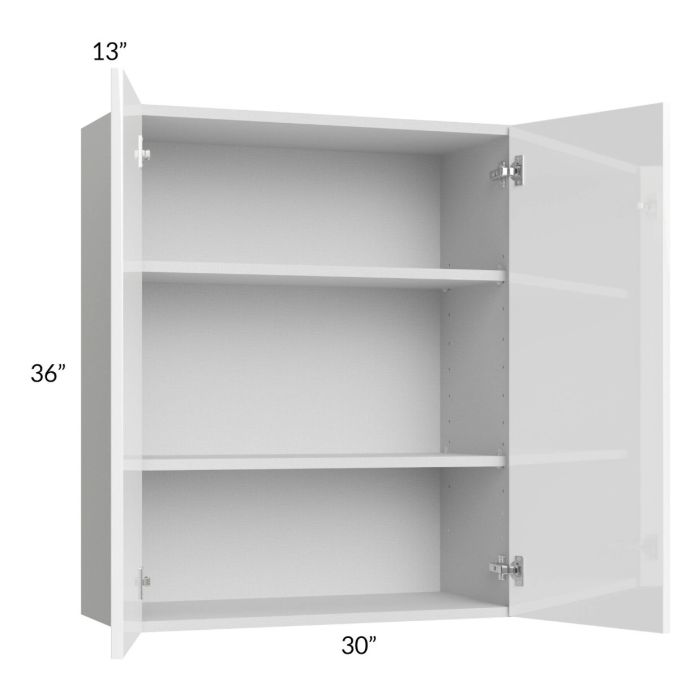 Milan White Gloss 30x36 Wall Cabinet