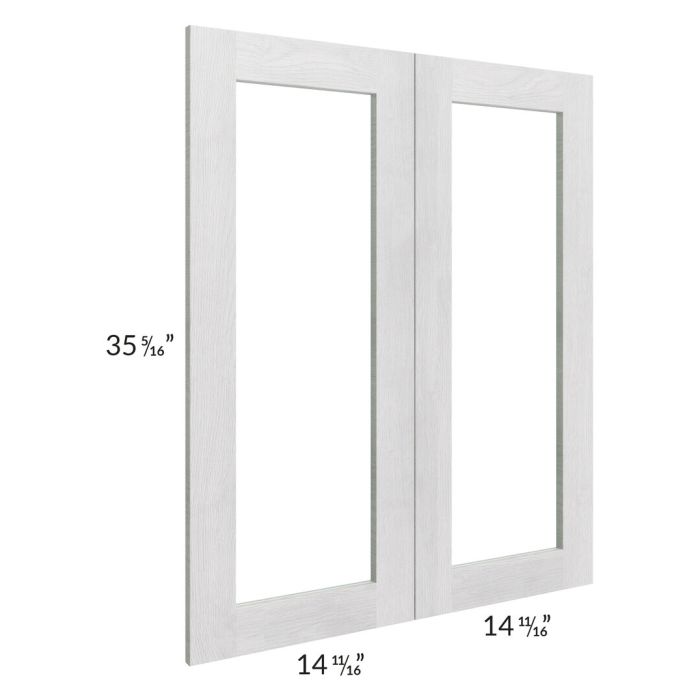 Heather Grey Shaker 30x36 Glass Door Only with Glass Included