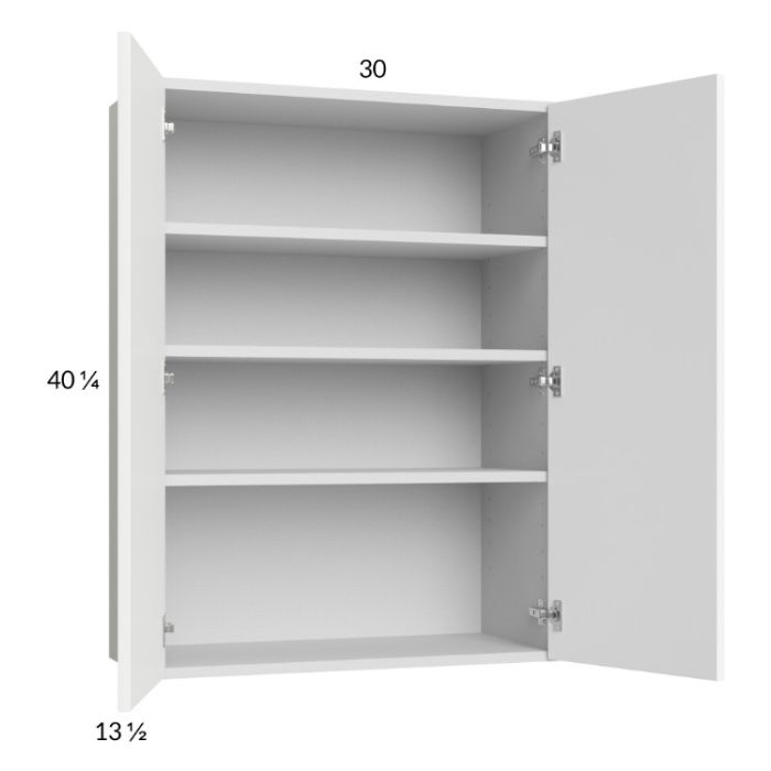 Euro Gloss White 30x40-1/4 Wall Cabinet