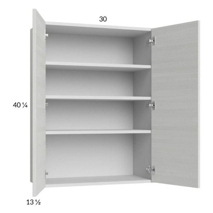 Euro White Grain 30x40-1/4 Wall Cabinet