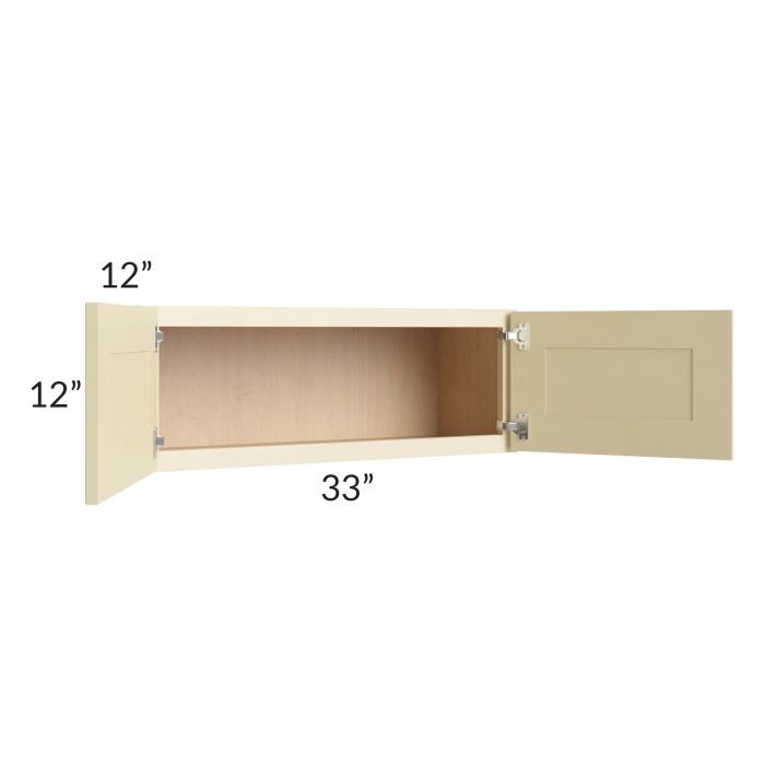 Phoenix Cream Glaze 33x12 Wall Cabinet